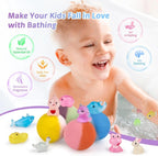 Bath Bombs for Kids,36 Pack Bath Bombs with Glow in The Dark Toy Inside