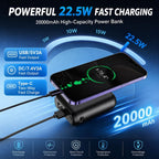 2 Pack 20000mAh Heated clothing Dedicated Battery pack,DC 7V/3A USB 5V/3A