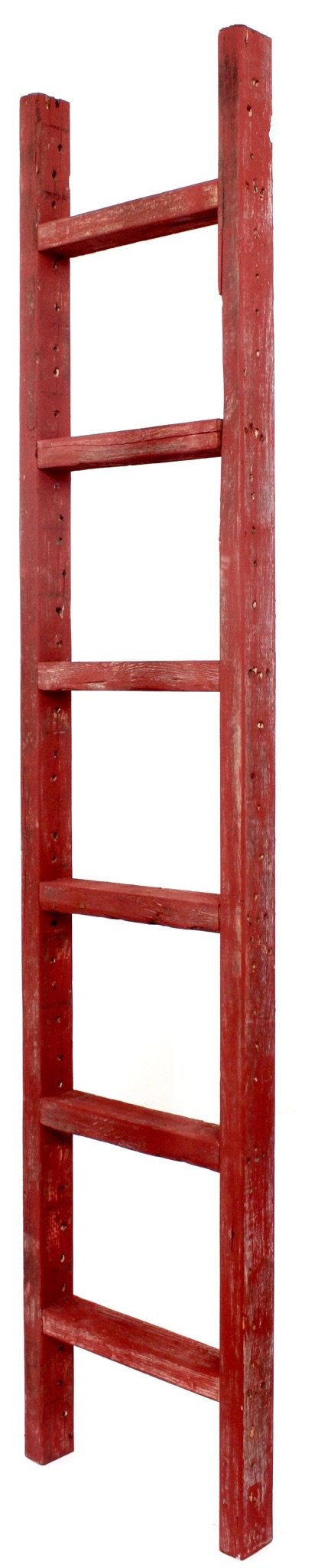 BARNWOODUSA 5 FT Decorative Ladder, Reclaimed Wood Ladder - Smoky Black