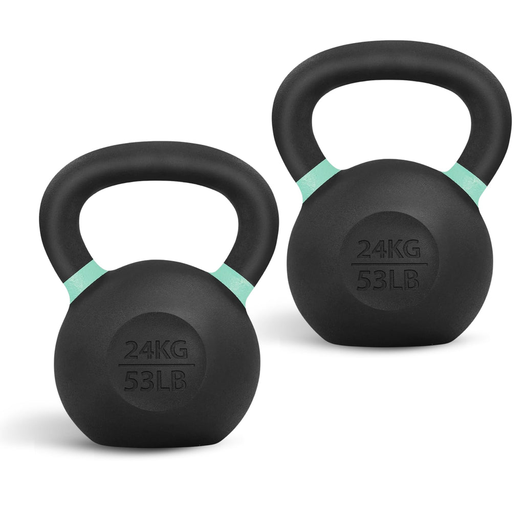 Yes4All Powder Coated Kettlebell, 9–88 lb Cast Iron Weights