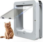 Automatic Pet Door with Microchip Technology Includes 2 Sensor Collars and Remote Ideal for Cats and Small Dogs