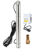 2" Deep Well Submersible Pump, 1/2 HP 110V Deep Well Pump with 33FT Cord