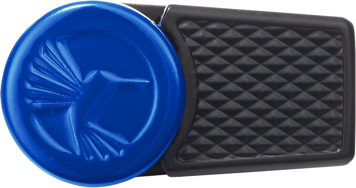 Colibri EVO Angled Single Jet Flame Refillable Butane Torch Lighter, Windproof, User-Friendly with Pachmayr Grip, Blue Fuel Window and Adjustable Flame - Sleek Design (Blue)