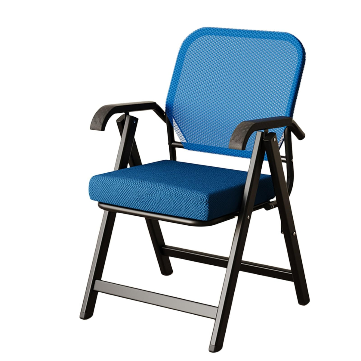 Padded Folding Chairs,folding Chairs Decompression Spine Protection,black Folding Office Chair With High Rebound Cushion,folding Chair For Meeting Room,office,Chess Room,home Load-bearing 150kg ( Colo