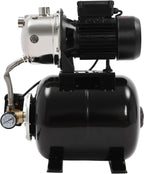 1HP Shallow Well Pump with Pressure Tank, 793GPH Irrigation Jet Pump, 110V Automatic Water Pumps Booster System Max. Head 147.64ft for Garden Lawn Farm Home (Black, 1 Hp)
