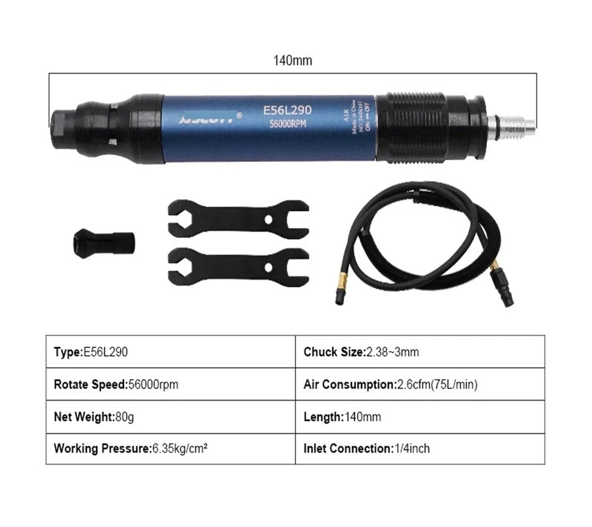 Micro Air Elbow Angle Grinder MAG-123N-121N-093N Pneumatic Grinder Pen Mini Grinding Machine Polishing Tool(MAG-123N)