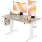 Claiks Electric Height Adjustable Standing Desk, 48x24 Inch, Nature