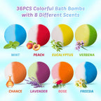 Bath Bombs for Kids,36 Pack Bath Bombs with Glow in The Dark Toy Inside