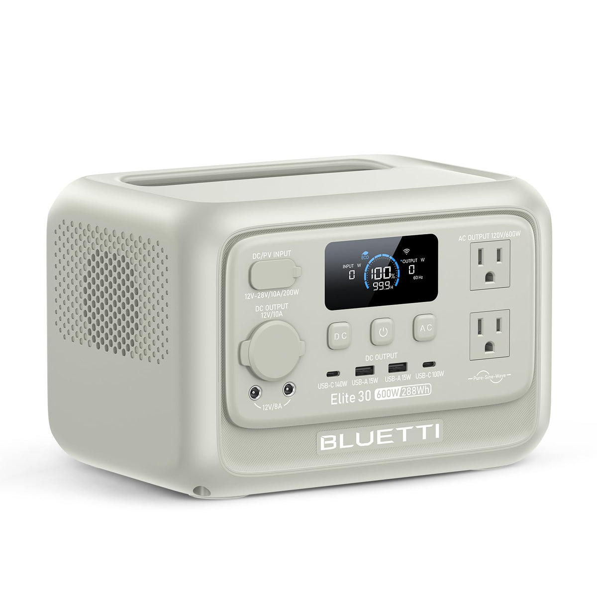 BLUETTI Elite 30 V2 Portable Power Station 288Wh 600W LFP Solar Generator