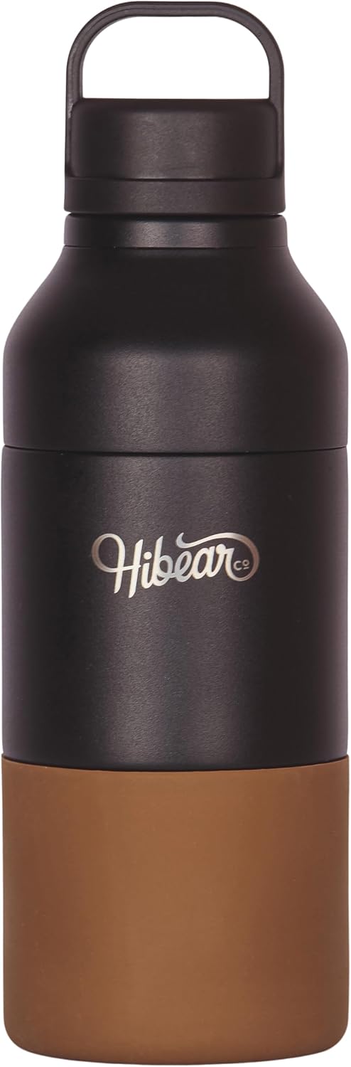 HIBEAR 32oz All-Day Adventure Flask - As Seen on Shark Tank - The Insulated Multi-Tool of Beverage Bottles - Craft Pourover, Cold Brew, Tea, Water Infusion, Wine Decanting, Hydration.