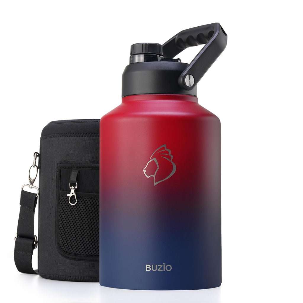 BUZIO 2 Gallon Water Jug Insulated Insulated with Fixed-Angle Large Handle