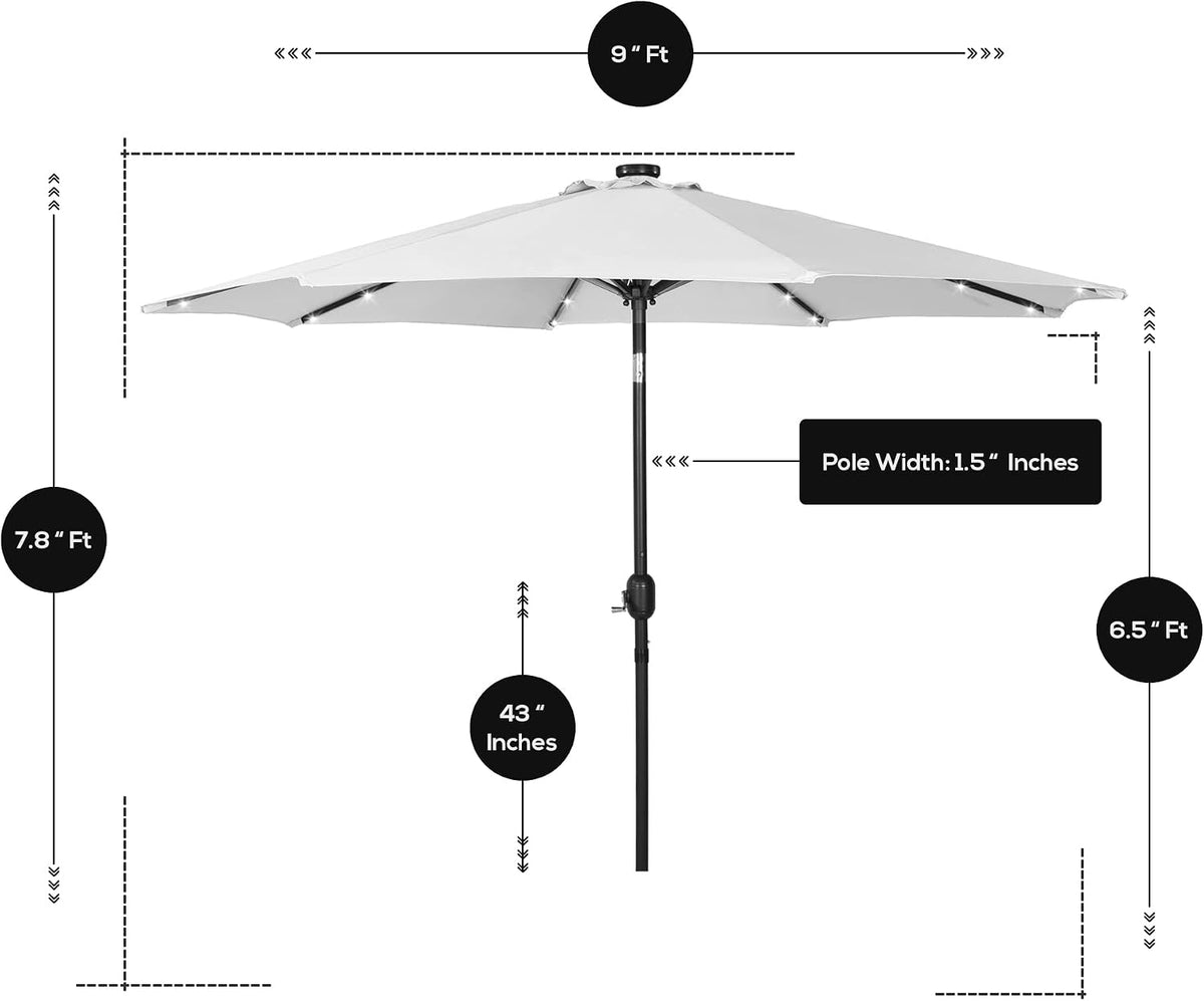 WestinTrends Cyrus 9 Ft Outdoor Patio Umbrella