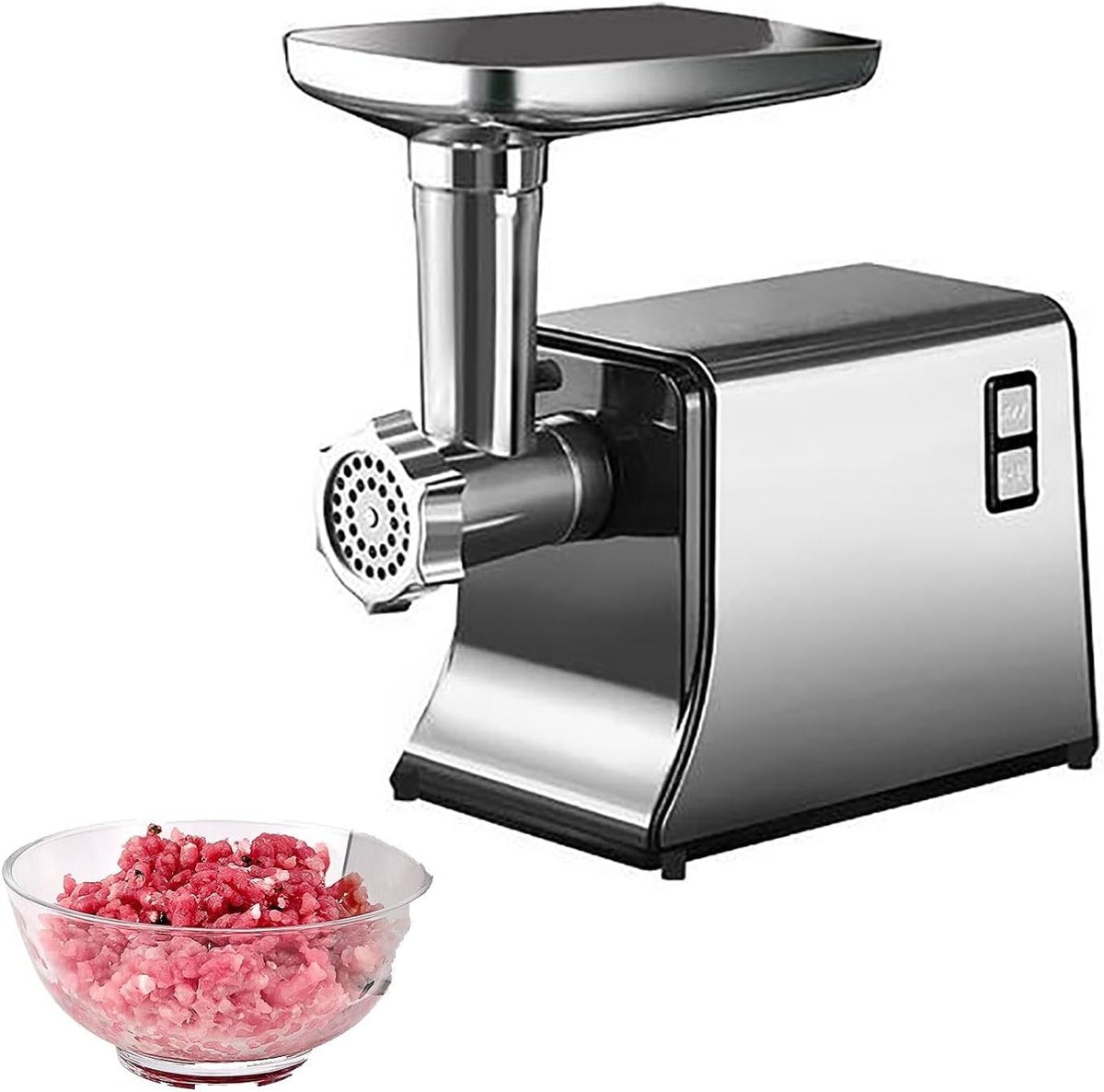 Portable Meat Mincer, 350WElectric Meat Grinder with Aluminum Alloy Tray, 3 Different Hole Diameter Cutting Boards and Removable Parts, Time & Effort Saving and Easy to Clean, for Home, Kitchen