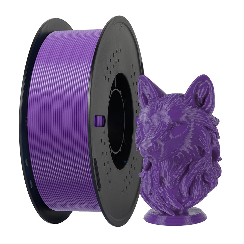 Kingroon PETG 3D Printer Filament, 10 Rolls, Dimensional Accuracy +/- 0.03 mm, 1kg Spool(2.2lbs), 1.75 mm，10KG Ten Colors Black White Grey Red Blue Green Yellow Orange Transparent Silver