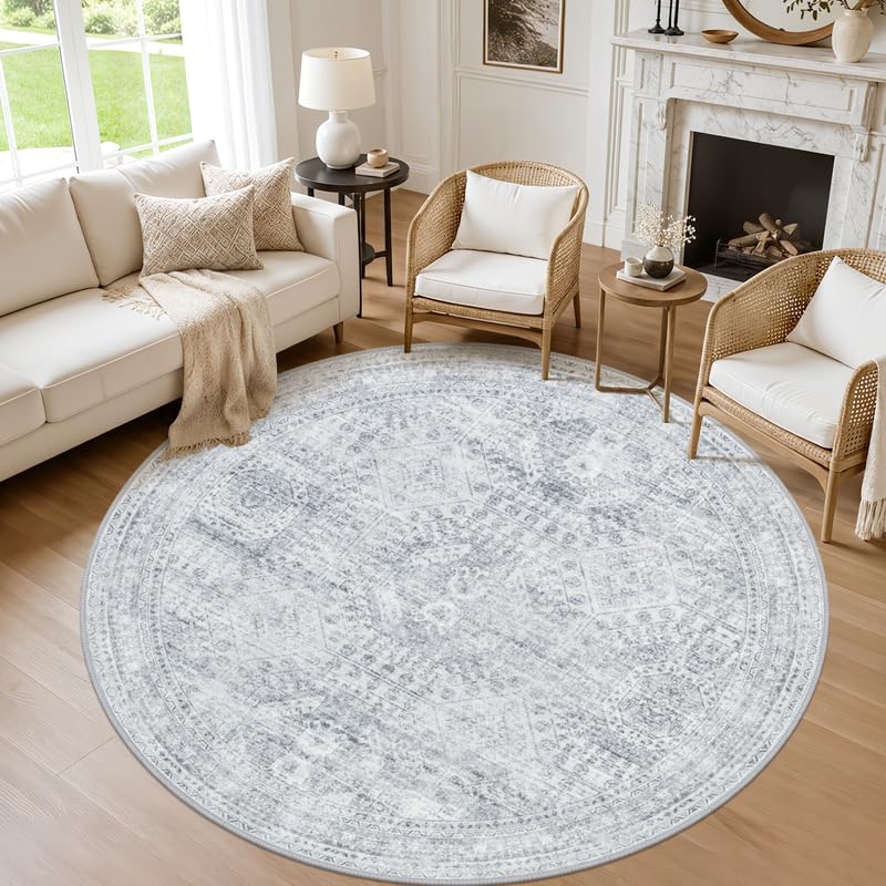 8x10 Area Rugs Living Room: Bedroom Washable Carpet Beige/Ivory