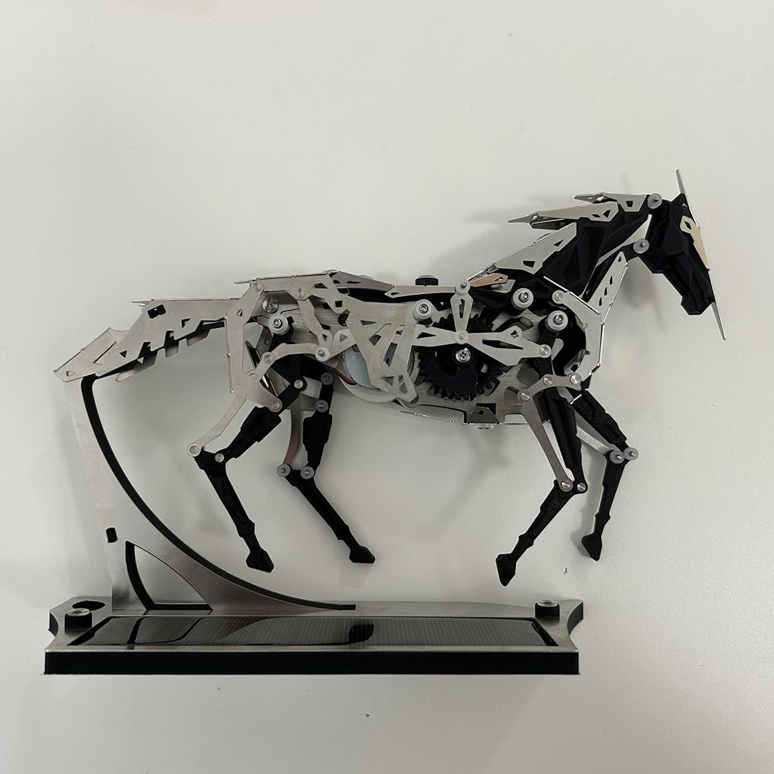 3D Metal Puzzle Mechanical Horse Model Kit, 165PCS Steampunk Creature DIY Assembly Puzzle with Movable Details, Creative Gift for Adults & Teens, Industrial Style Desk Decor & STEM Building Kit
