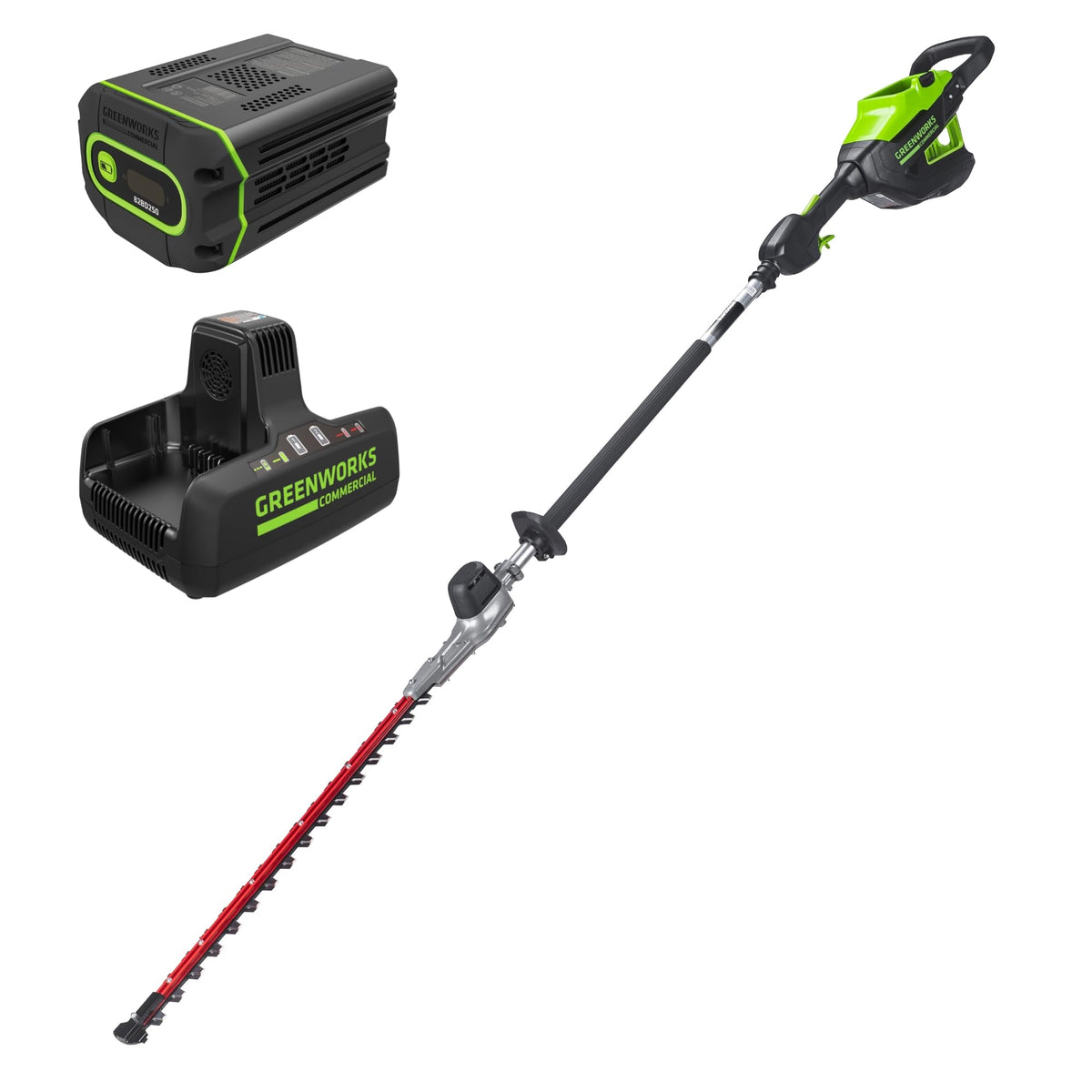 Greenworks 80V 26 in Cordless Hedge Trimmer, 2.0 Ah Battery and Charger