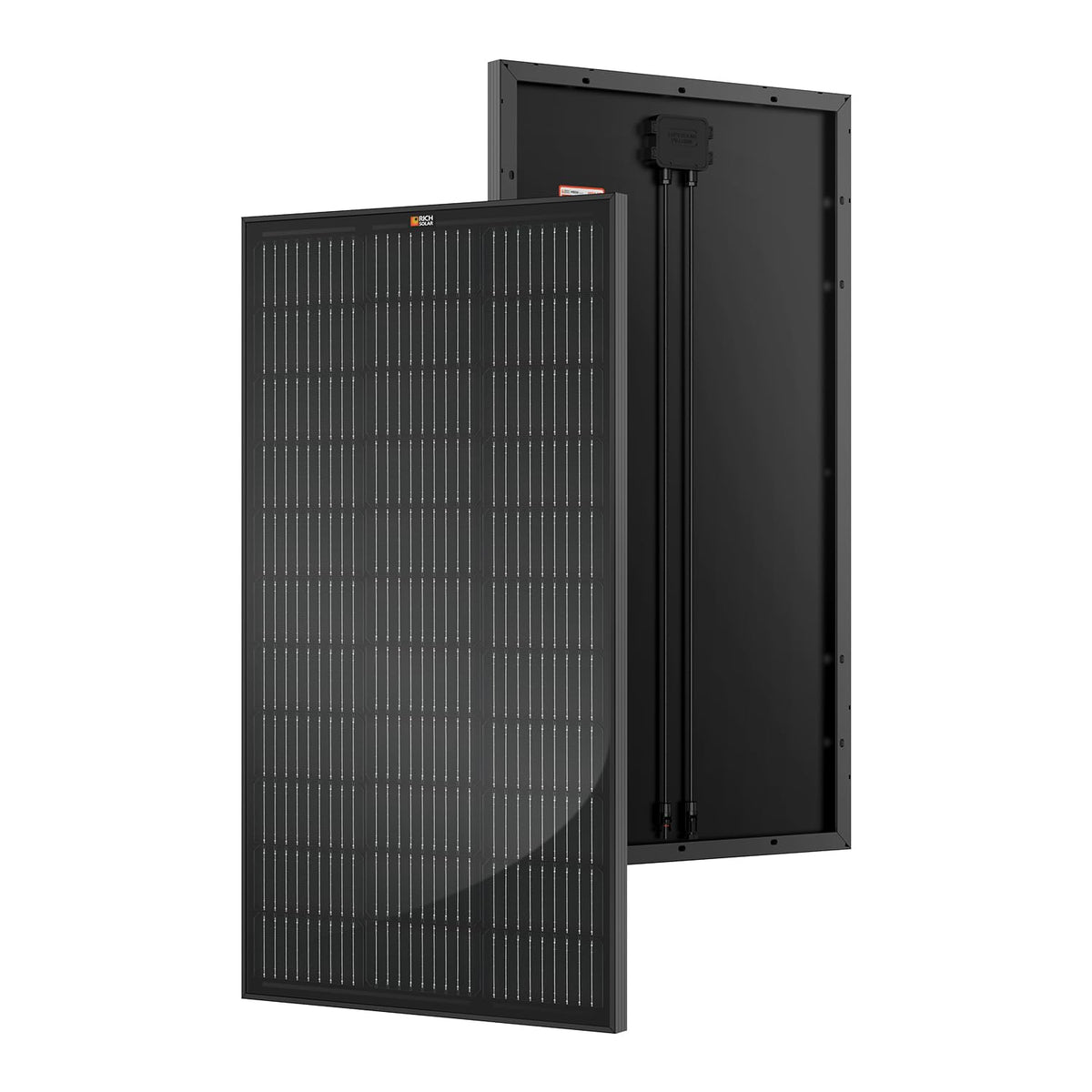 RICH SOLAR Premium 2 Pack of 100 Watt 12 Volt Monocrystalline Solar Panel All Black