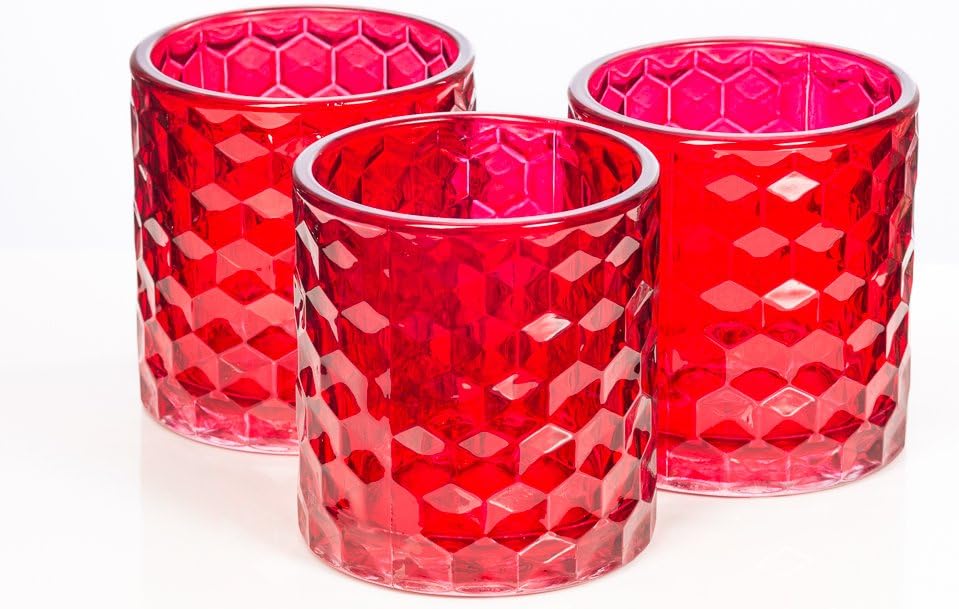 Richland Amber Chunky Honeycomb Glass Votive & Tealight Candle Holder Set of 48