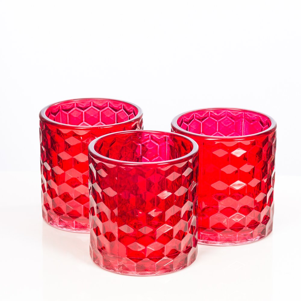 Richland Blue Chunky Honeycomb Glass Votive & Tealight Candle Holder Set of 48