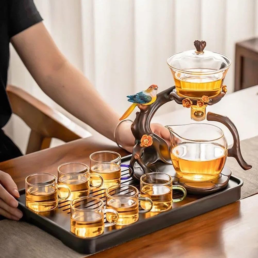 300ML loose leaf tea steeper,tea infuser for loose leaf tea,glass teapot,tea sets for adults,kettle teapot,tea steeper for loose tea,tea maker,glass tea kettle(Bird)
