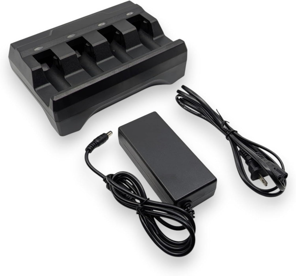 4-Port Charging Cradle for Zebra DS3678, LI3678 Wireless Barcode Scanner Batteries, Includes Power Supply | Alternative to SAC3600-4001CR