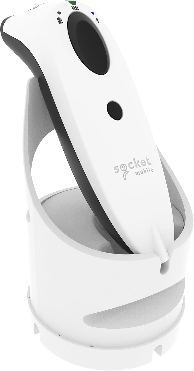 SocketScan® S720, Entry-Level 1D/2D Barcode Scanner (White) with Charging Dock (White)