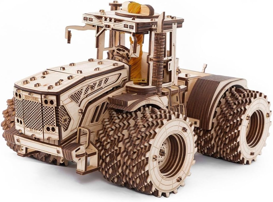 3D Wooden K-7M Tractor Model Kit, Wood Building Set, Educational STEM Toy, Engineering Puzzle for Adults & Teens, Collectors Display Model 596PCS