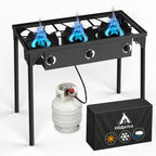 3 Burner Propane Gas Stove with Dustproof Cover