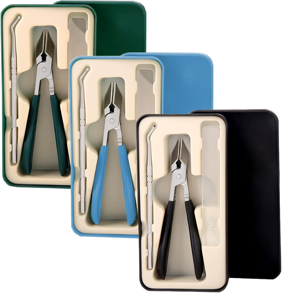 Nail Clippers Set - 3-Piece Professional Angled Toenail & Fingernail Clippers, Wide Jaw Anti-Splash Design for Easy, Precise Cutting