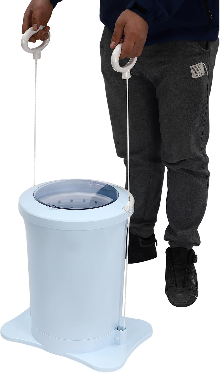 Manual Clothes Dryer,Manual Draw Cord Spin Dryer Clothes Dehydrator,Compact Manual Dehydrator for Camping Traveling Hotel Home