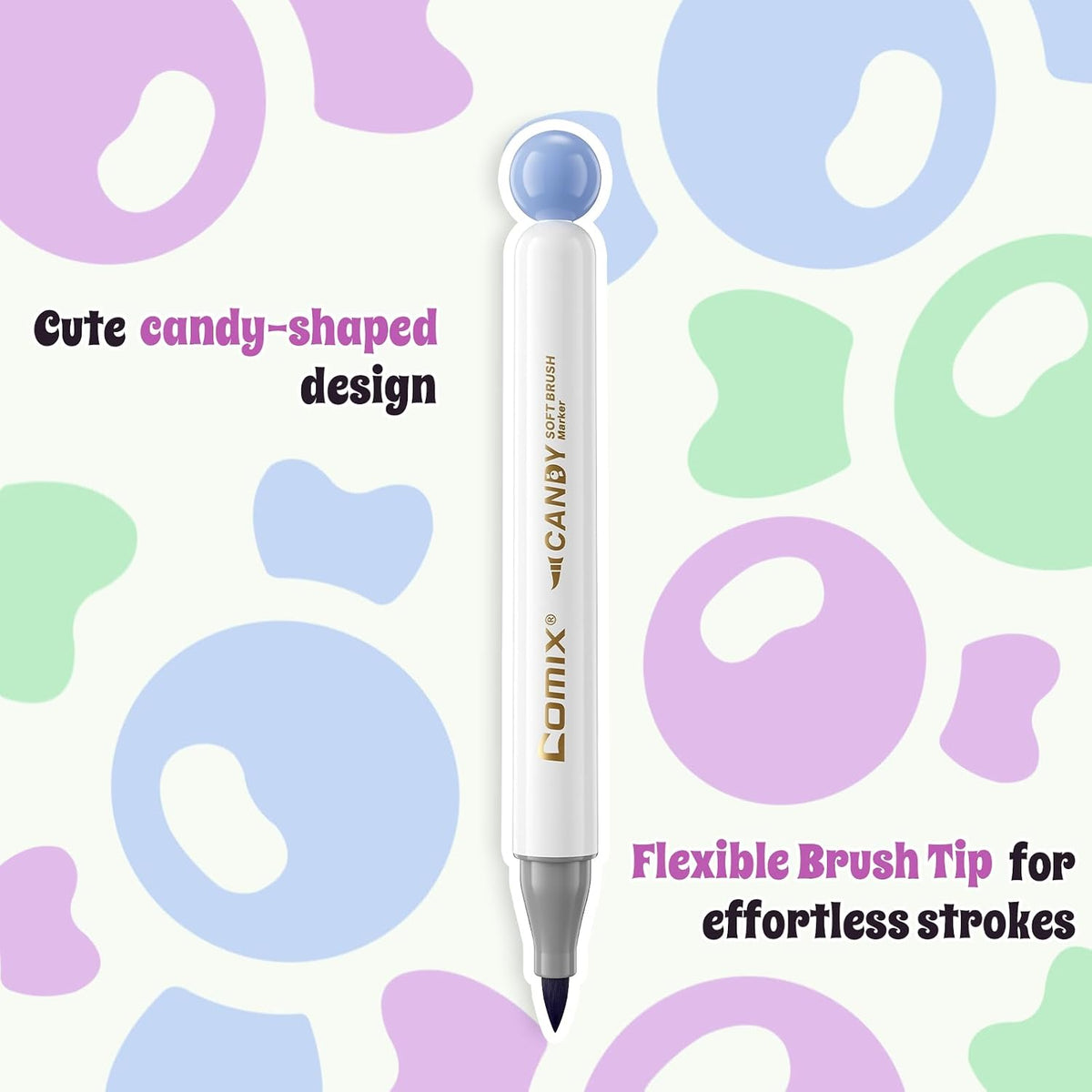 Comix Alcohol Markers Brush Tip, Art Markers 120 Professional Colors