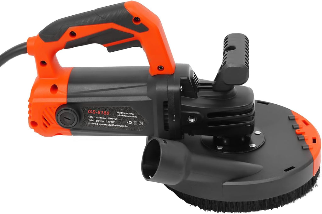 7-Inch Concrete Floor Grinder, 2200W Powerful Concrete Sanding Machine, Concretes Sander Practical Angle Grinder Tool, Floor Grinders Polishing Machine for Concrete Cement Grinding