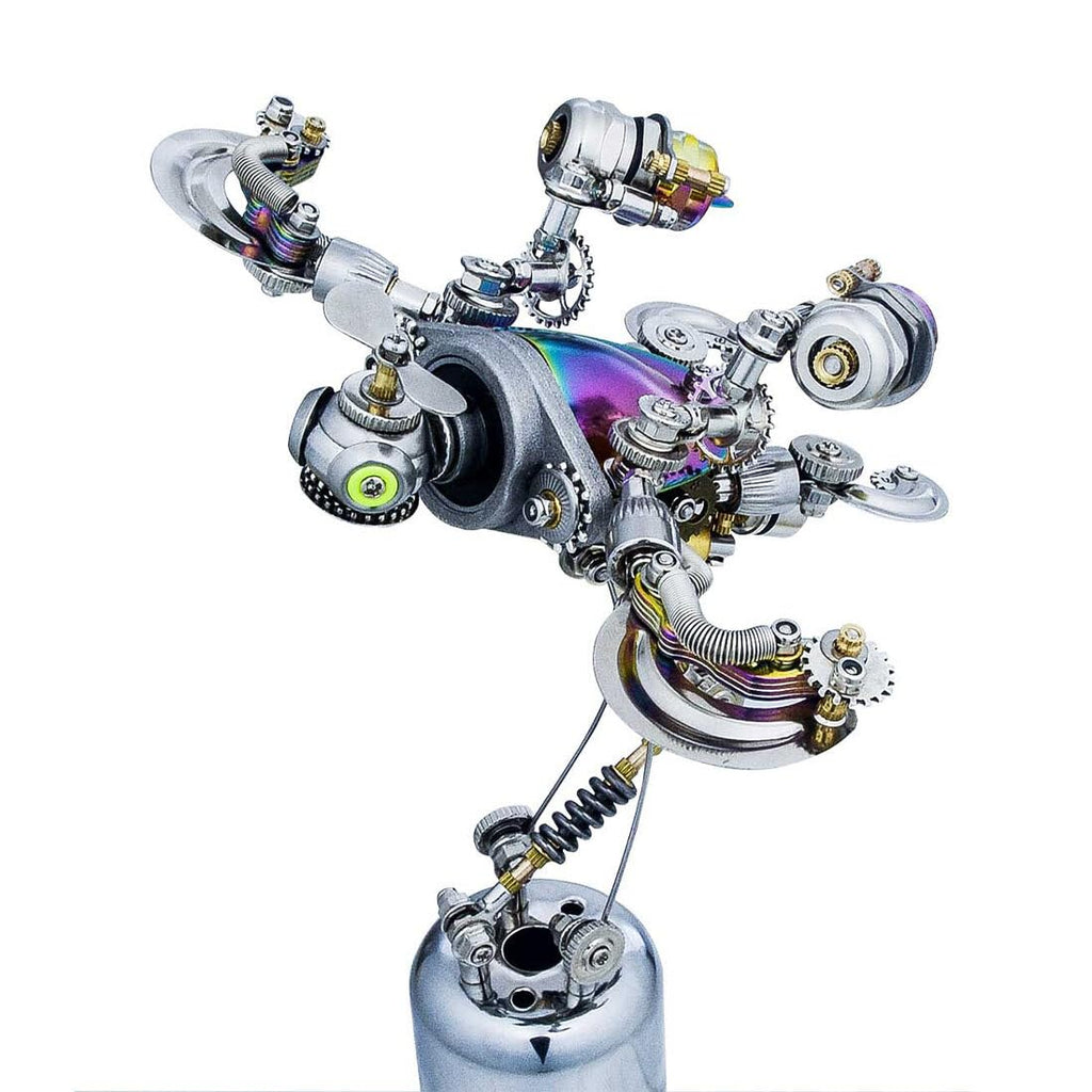 3D Puzzle Chinese Four Holy Beasts Model Kit, DIY Assemble Steampunk Mechanical Azure Dragon with Movable Joints, Creative Handcrafted Metal Art Craft Desktop Display & Decoration for Adults