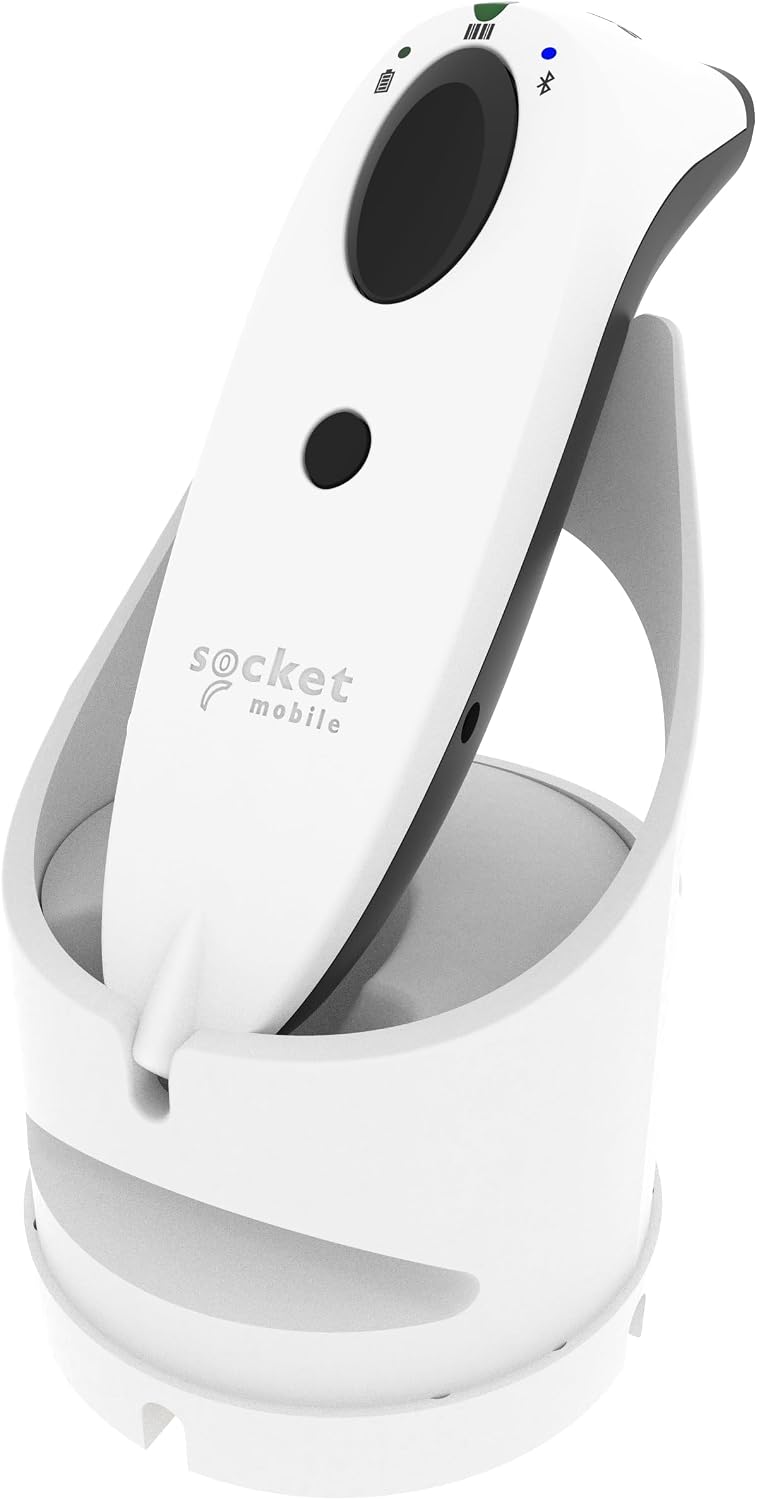SocketScan® S720, Entry-Level 1D/2D Barcode Scanner (White) with Charging Dock (White)