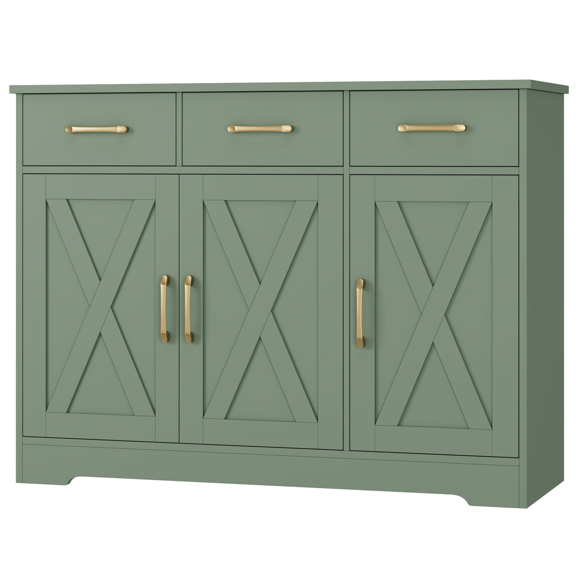 HOSTACK Kitchen Buffet Cabinet with Storage, Sideboard Coffee Bar, White