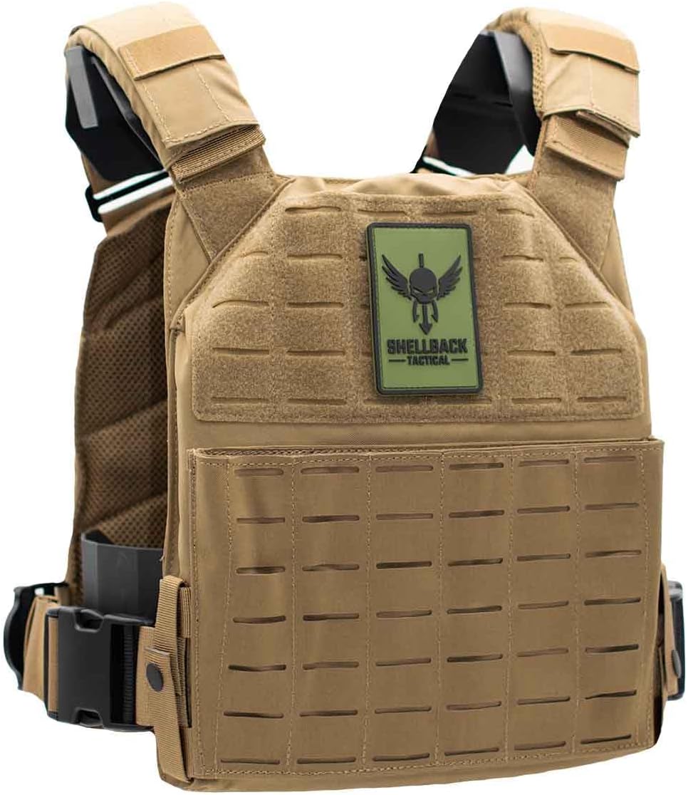 Shellback tactical Physical Fitness Training Vest – Adjustable Weighted Workout Vest for 10x12 Training Plates
