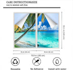 Beautiful Ocean Scenery Window Privacy Film 35.4Wx55.1L inch x 2pcs