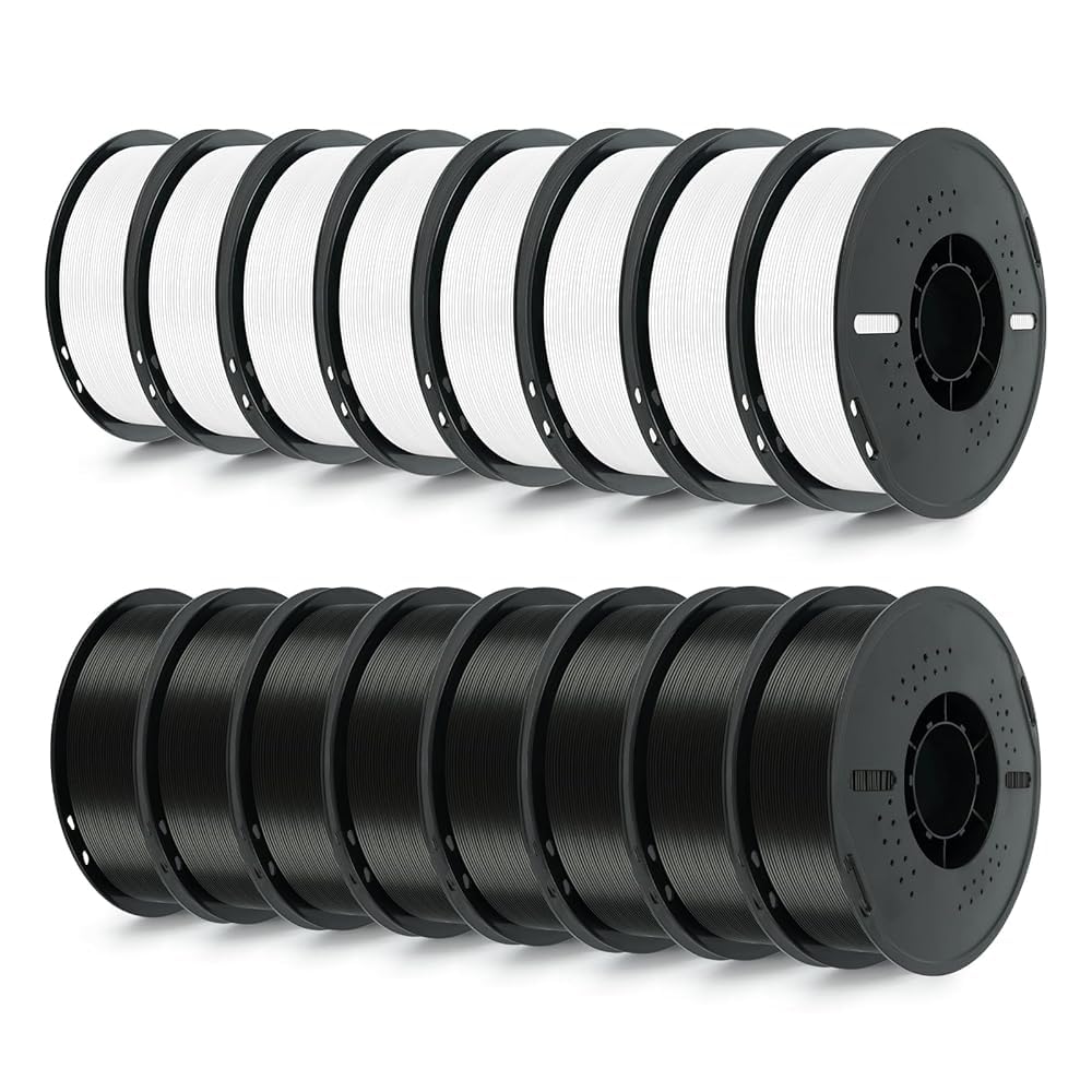 Kingroon 16KG PLA Filament Bundle 1.75mm 3D Printer Filament Multicolor Pla Filament Bulk for Most 3D Printer, Dimensional Accuracy +/- 0.02 mm, 1kg Spool,16 Rolls,16 Colors