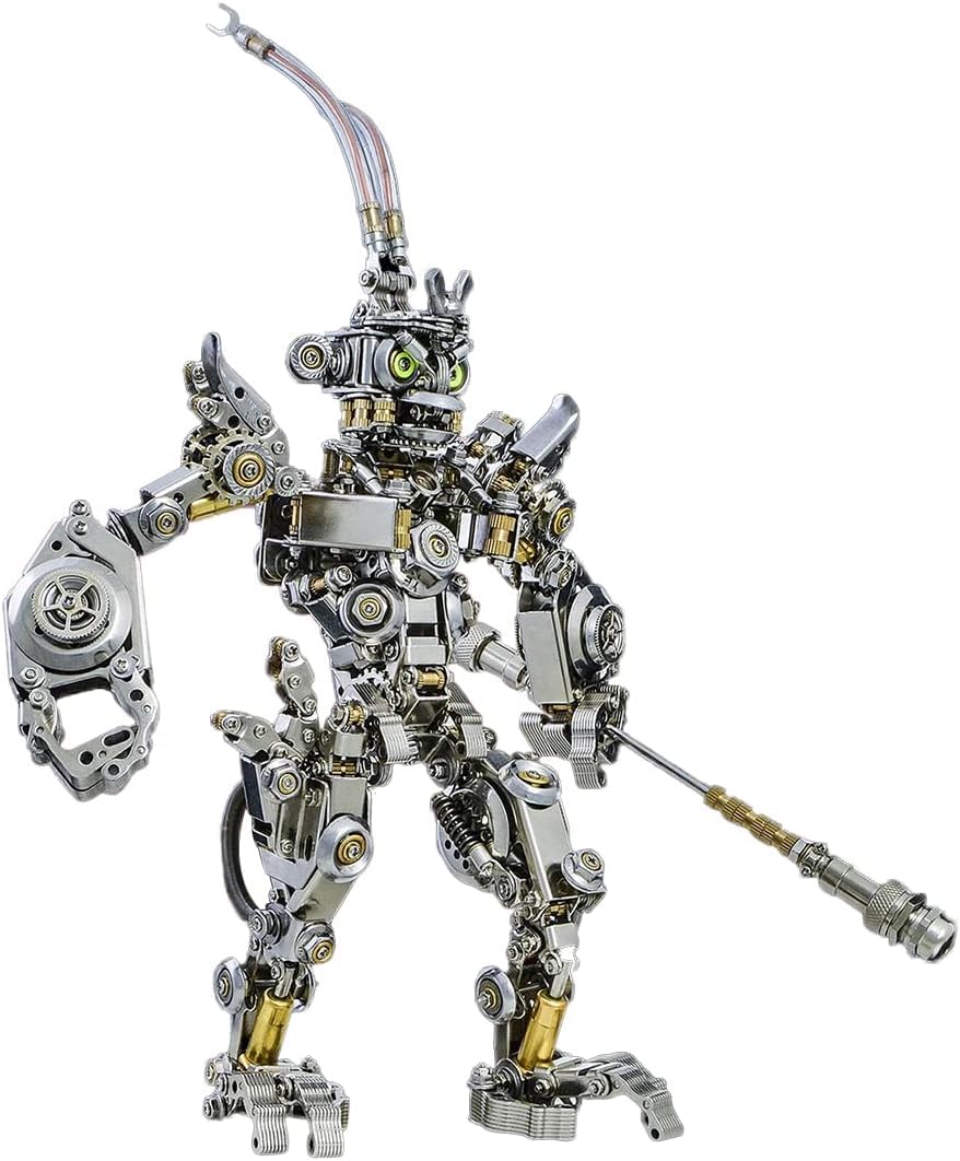 3D Metal Puzzle Werewolf Model Kit, 2000PCS DIY Assemble Steampunk Mechanical Hyperrealistic Werewolf Model, Creative Handcrafted Metal Art Craft Desktop Display & Decoration for Adults