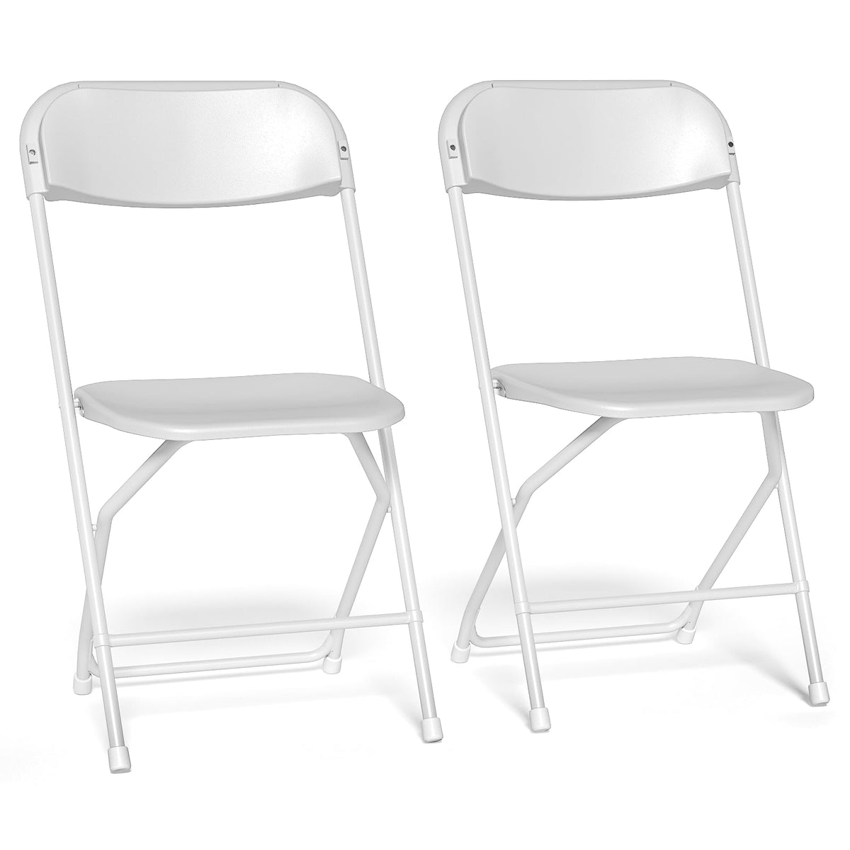 10 Pack White Folding Chairs for School Events Wedding Party Picnic