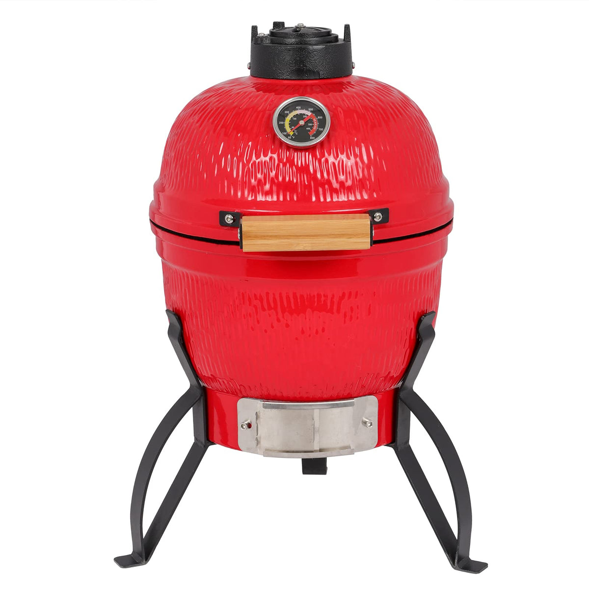 VINGLI 13" Kamado Charcoal Grill Portable Barbecue Grill BBQ Kettle Stand Lid Perfect for Outdoor Camping Patio Backyard Picnic