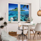 Mystic Ocean Stained Glass Window Film 31.5Wx47.2L inch x 2pcs