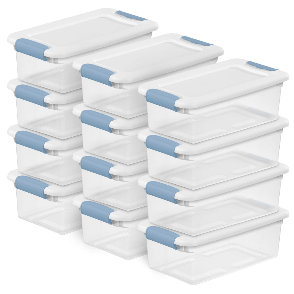 Sterilite Latching Box with Lids for Home and Office, 32 Quart, 6-Pack
