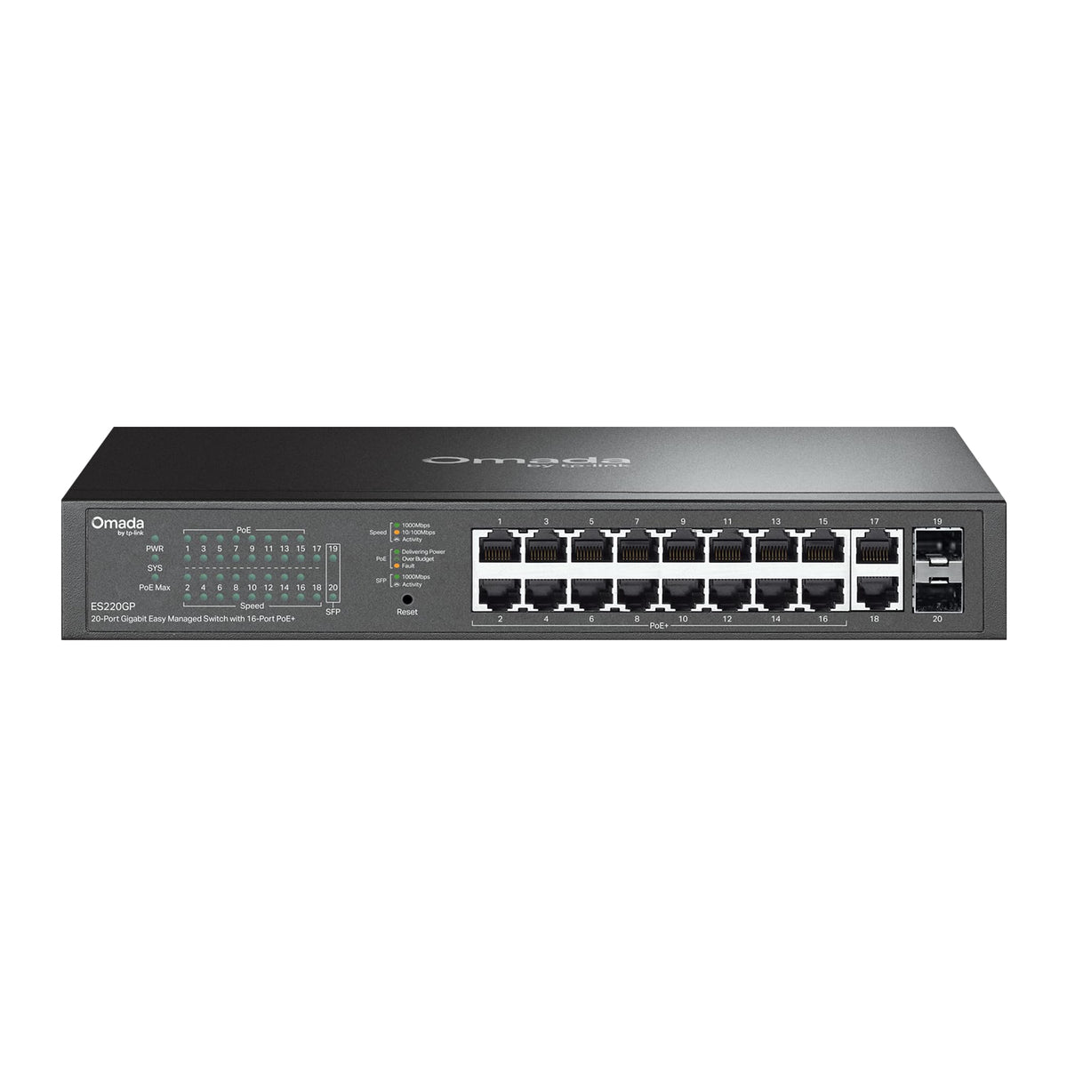 Omada ES220GMP, 16 Port Gigabit Easy Managed PoE Switch