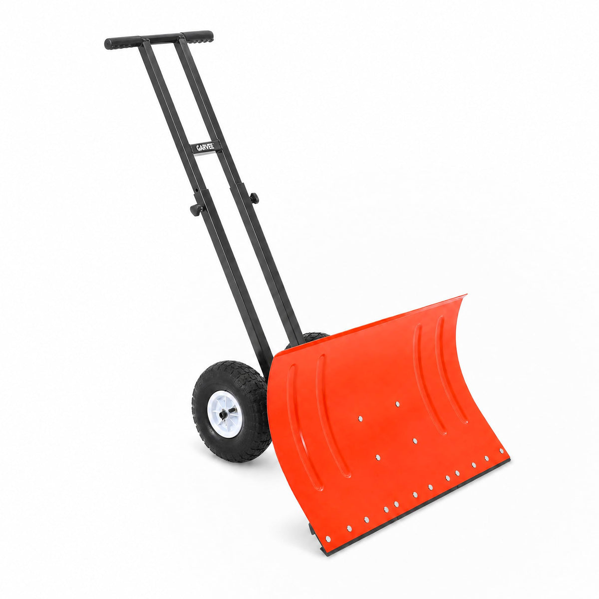 Snow Shovel with Wheels, 29" W x 16.54" H, Double Rod, Red