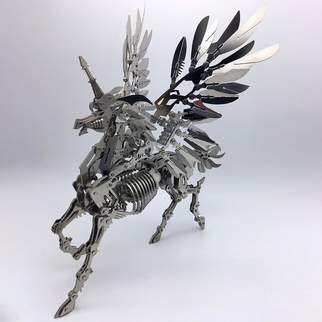 Mythical Unicorn 3D Metal Puzzle Model for Adults, DIY Animal Sculpture 3D Model Kit Immersive Creative Building Model Art Desk Decor (559+PCS)