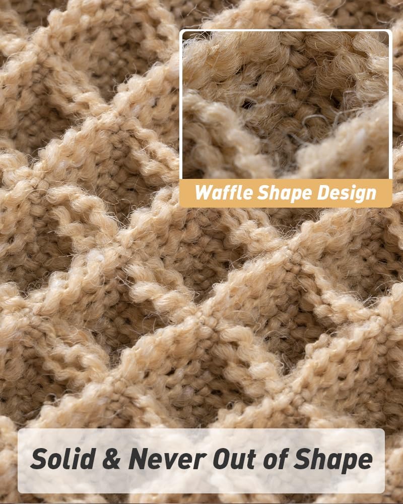 Upgraded Waffle Bath Mat Set of 2 Absorbent Bathroom Mat 18"x30" + 24"x48"
