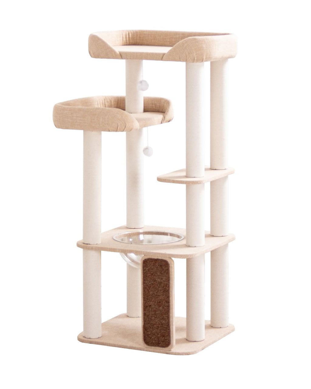 37.5" Cat Tree Tower for Large & Senior Cats, Low-Step Design