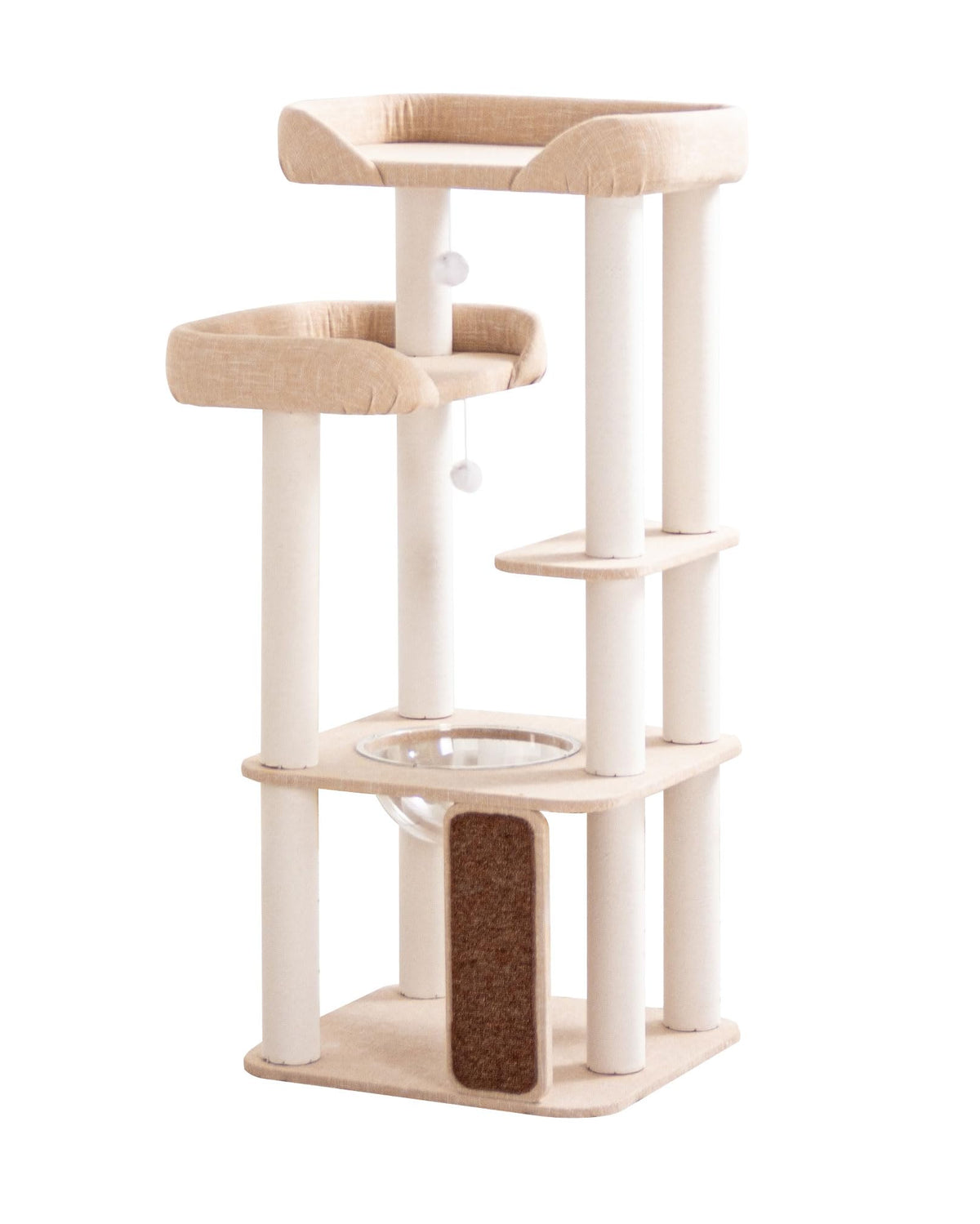 37.5" Cat Tree Tower for Large & Senior Cats, Low-Step Design